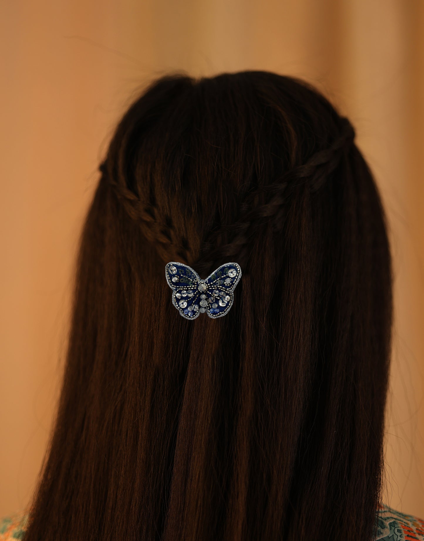 Navy Butterfly Clip (Mini)