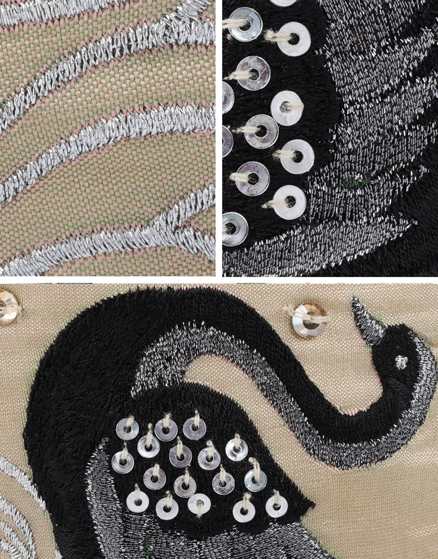 Black Swan Embroidered Headband