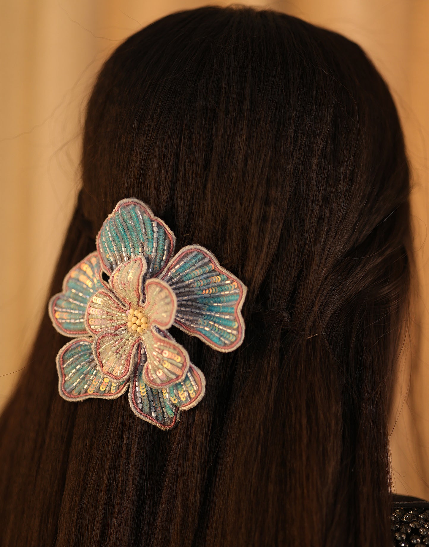 Iridescent Hibiscus Barrette
