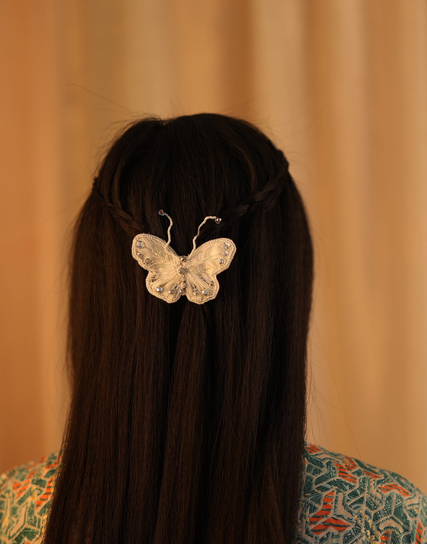 White Butterfly Clip