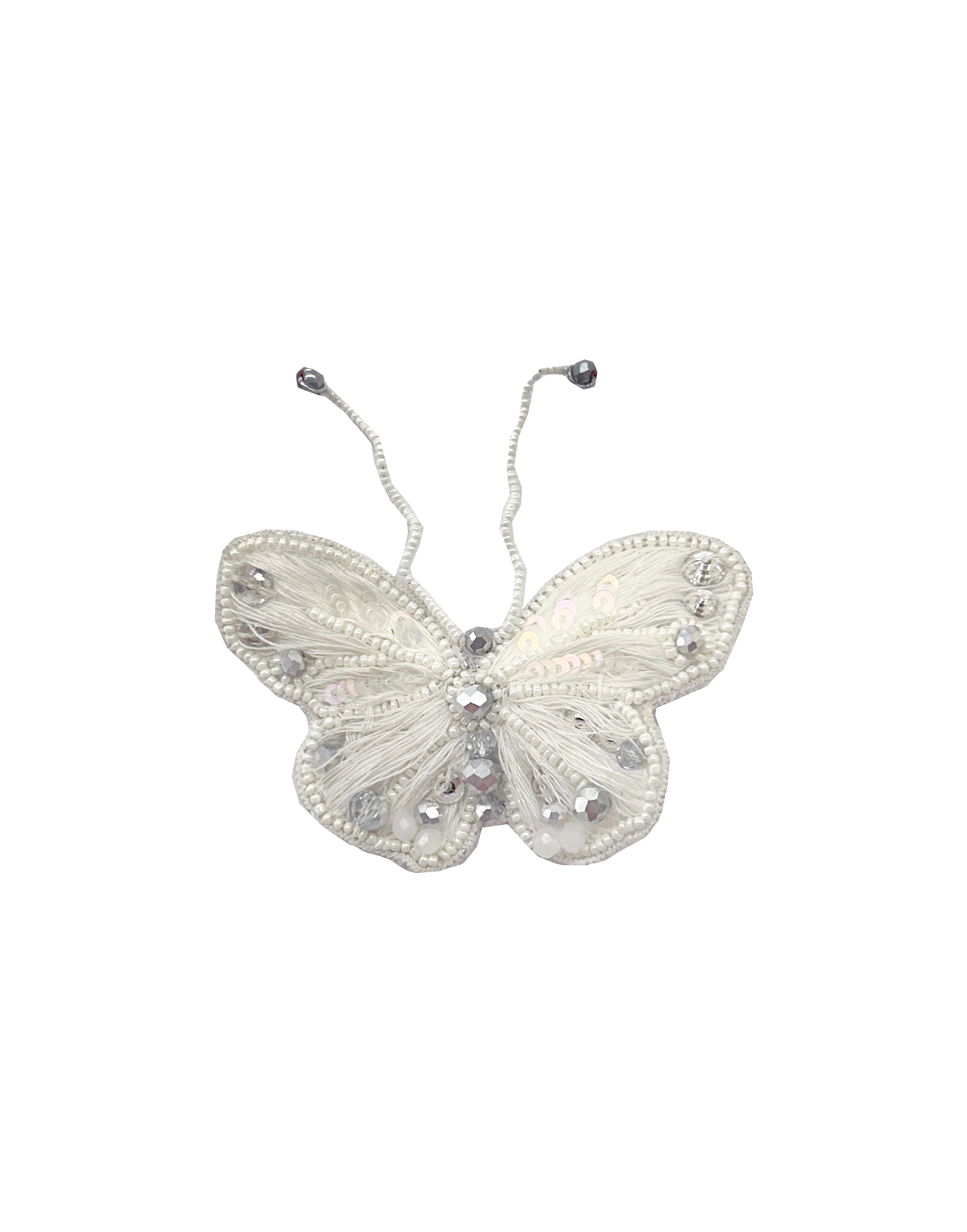 White Butterfly Clip