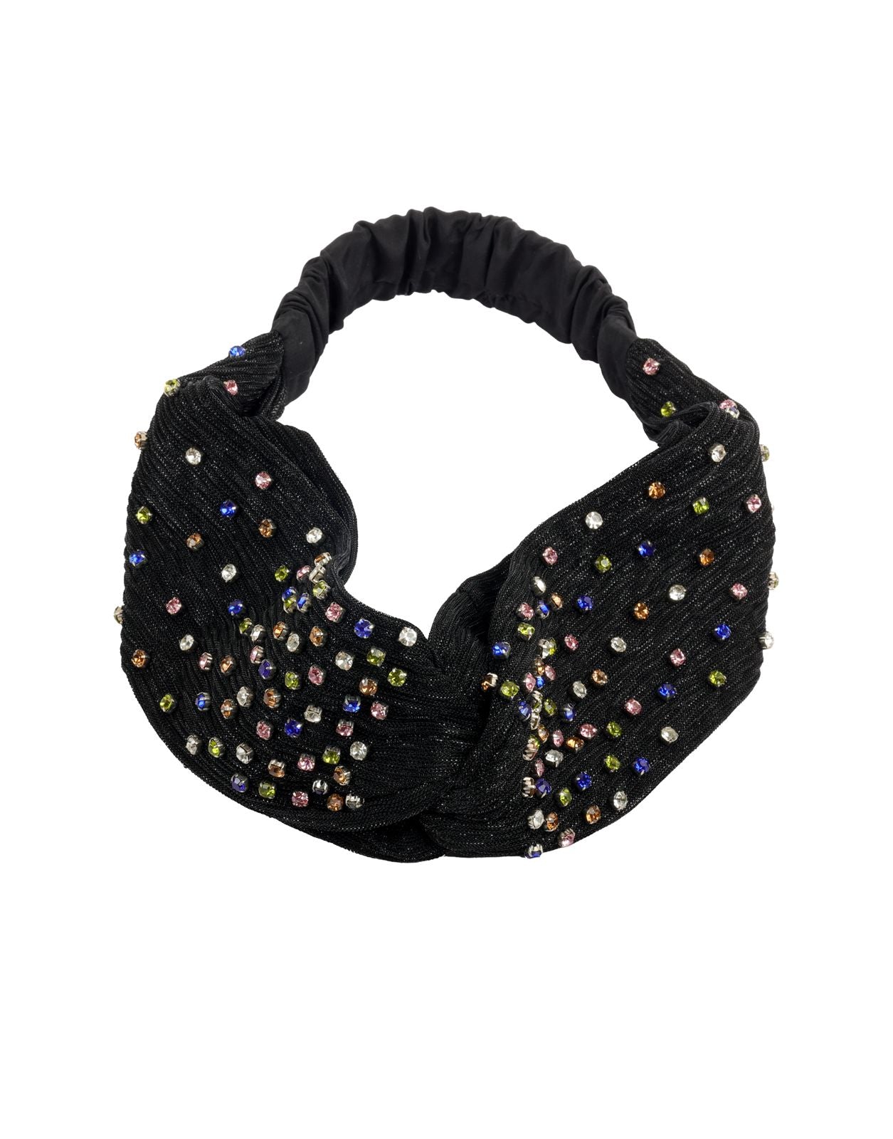 Midnight Rhinestone Turban