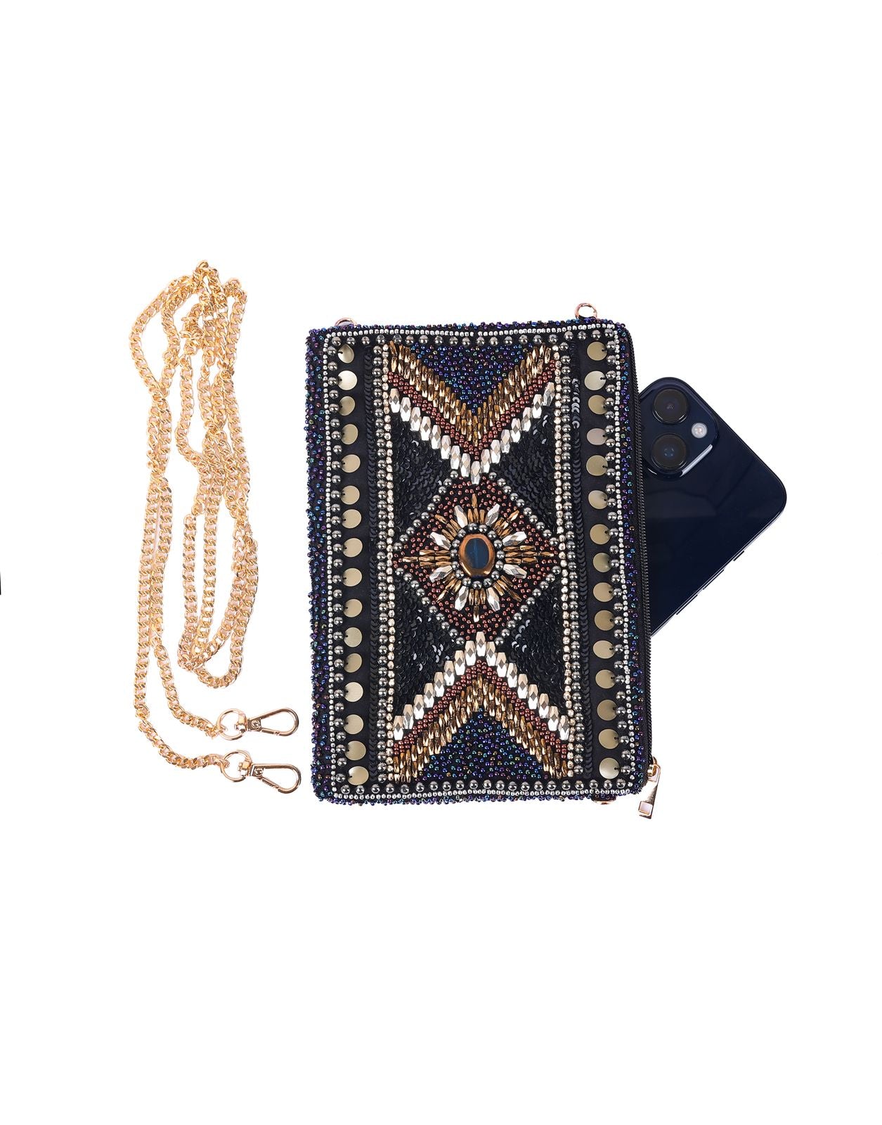 Evening Rise Beaded cross body bag