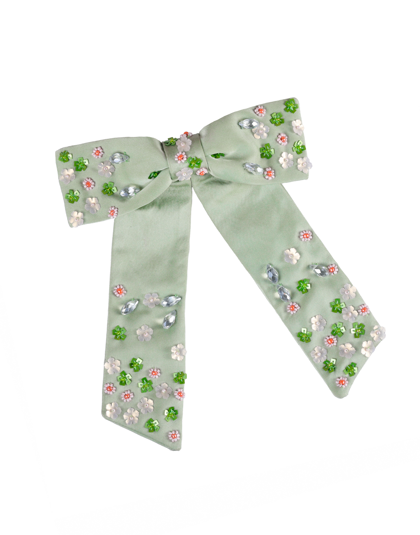 Floral Satin Bow