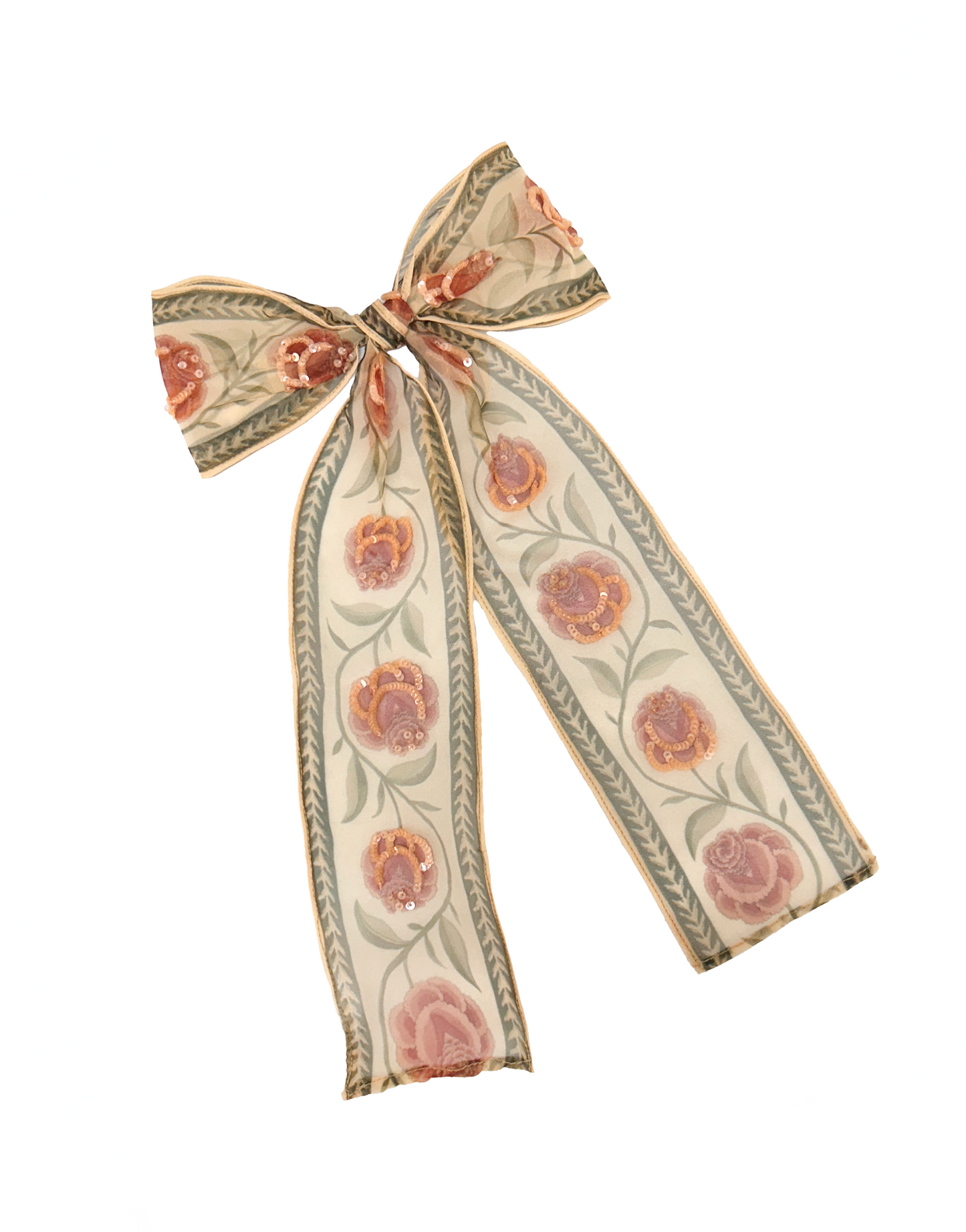 Beige Sheer Bow