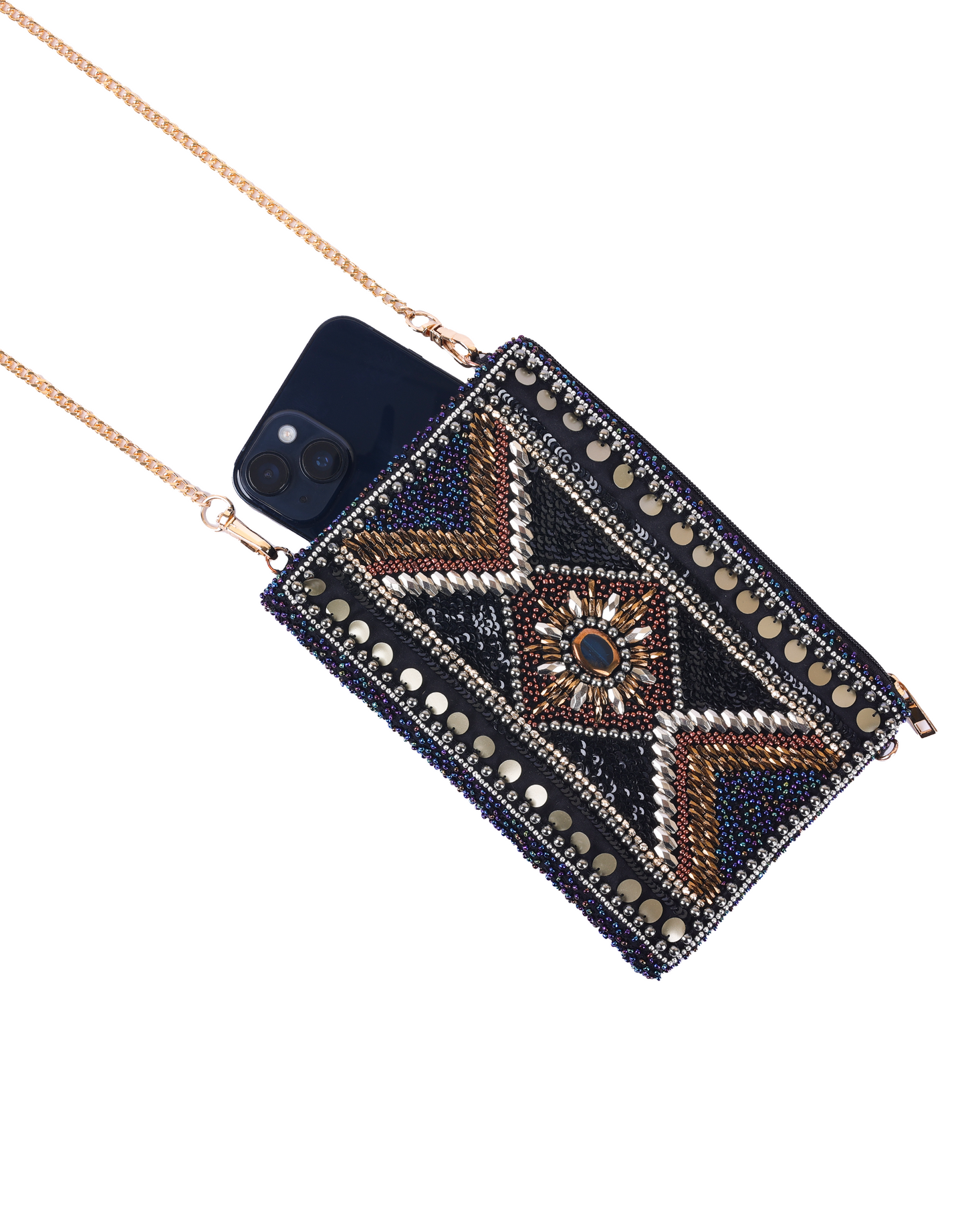 Evening Rise Beaded cross body bag