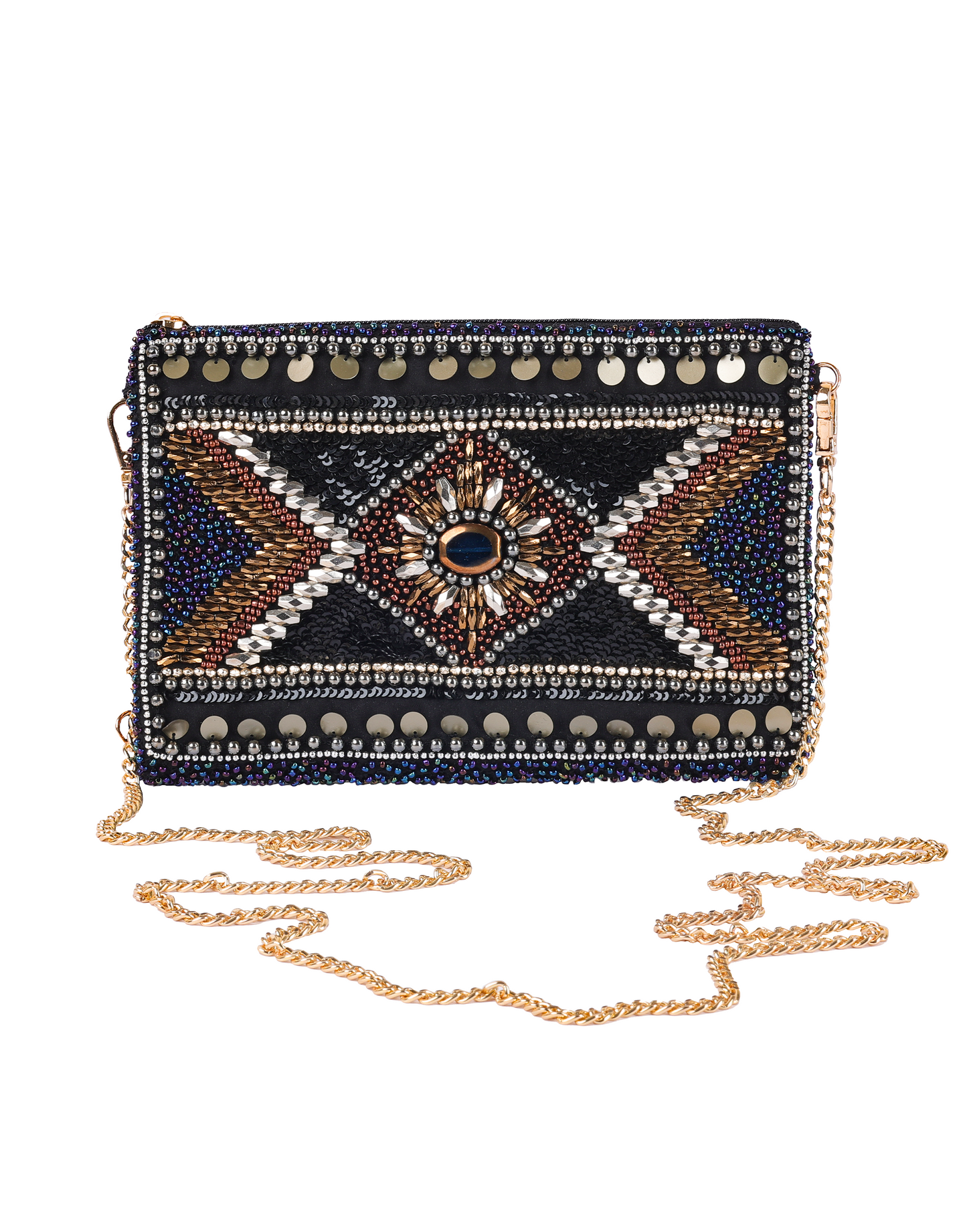 Evening Rise Beaded cross body bag