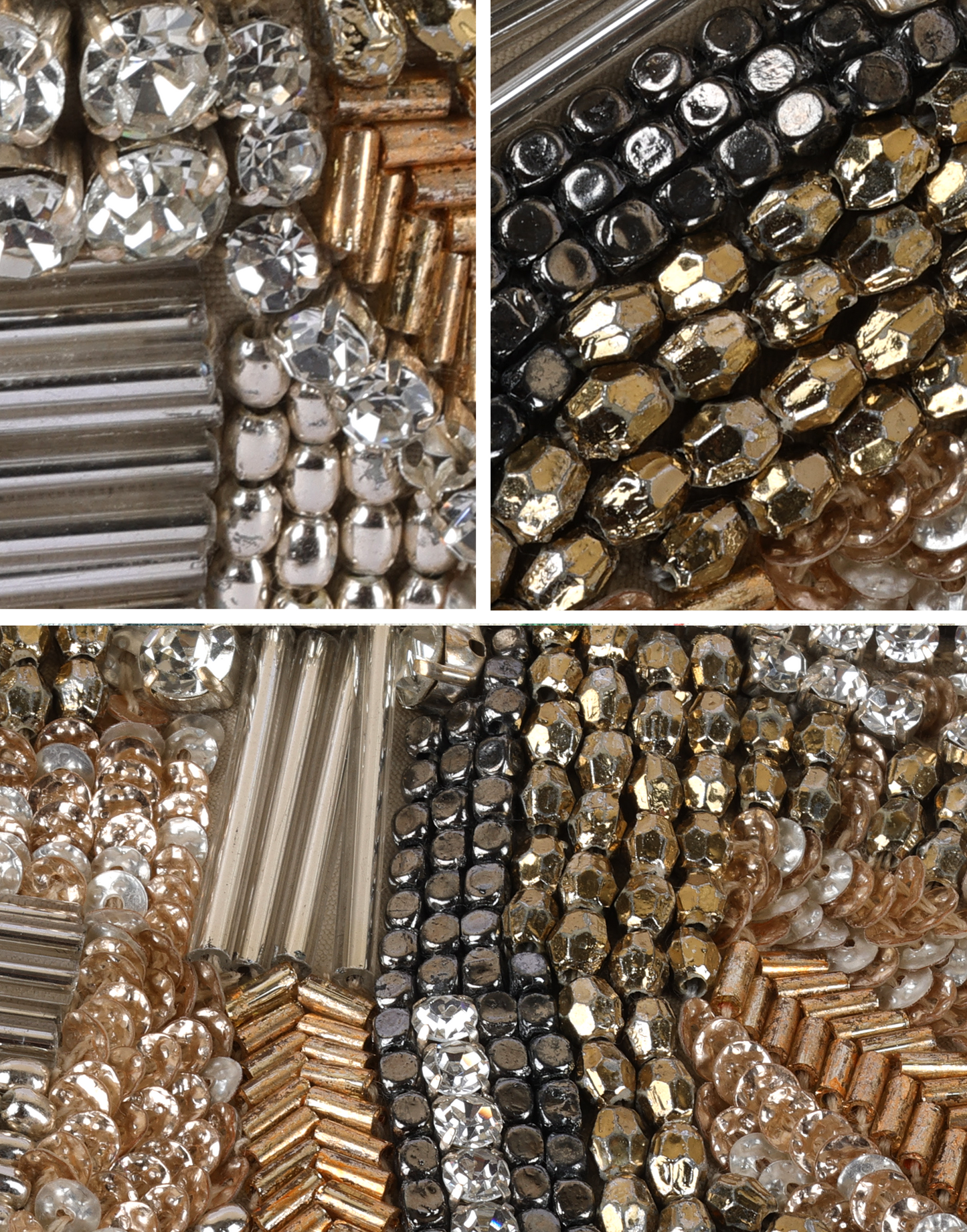 Golden Rhapsody Beaded cross body bag