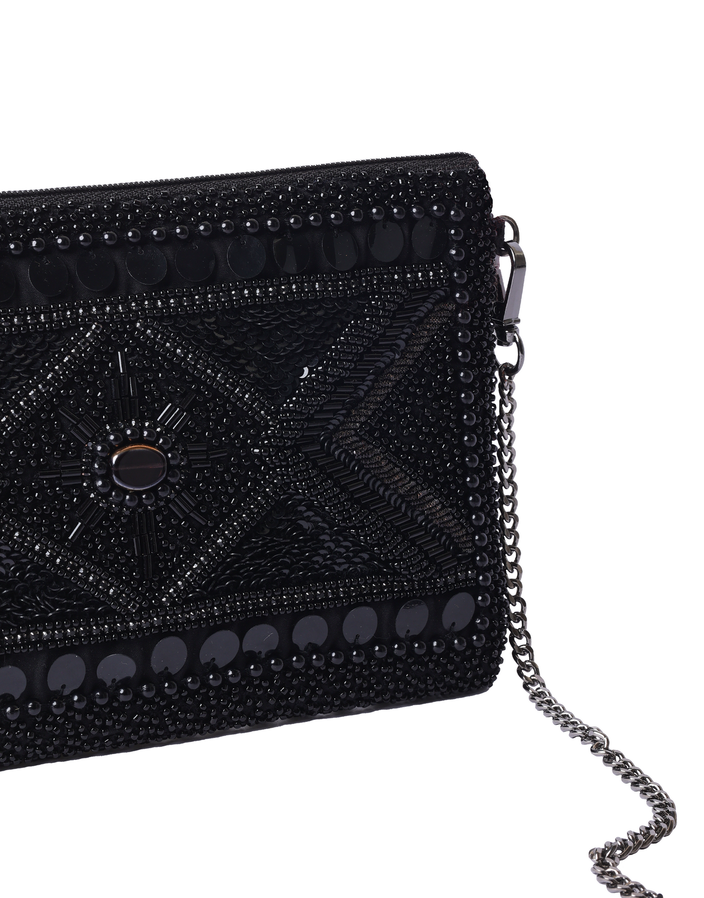 Midnight Mosaic Beaded cross body bag