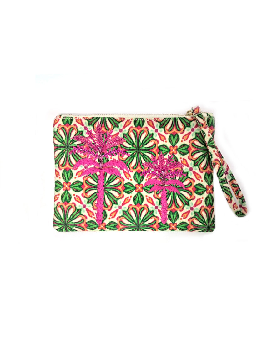 Pink Palm Pouch