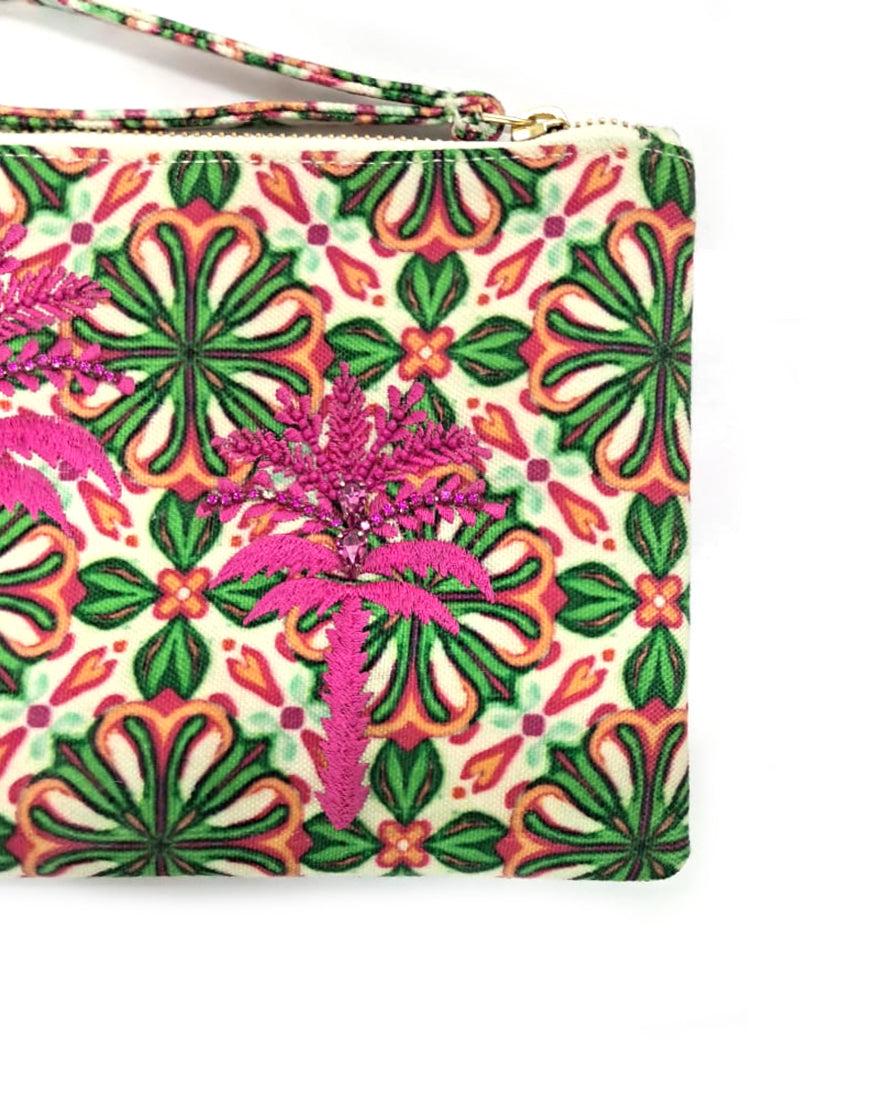 Pink Palm Pouch