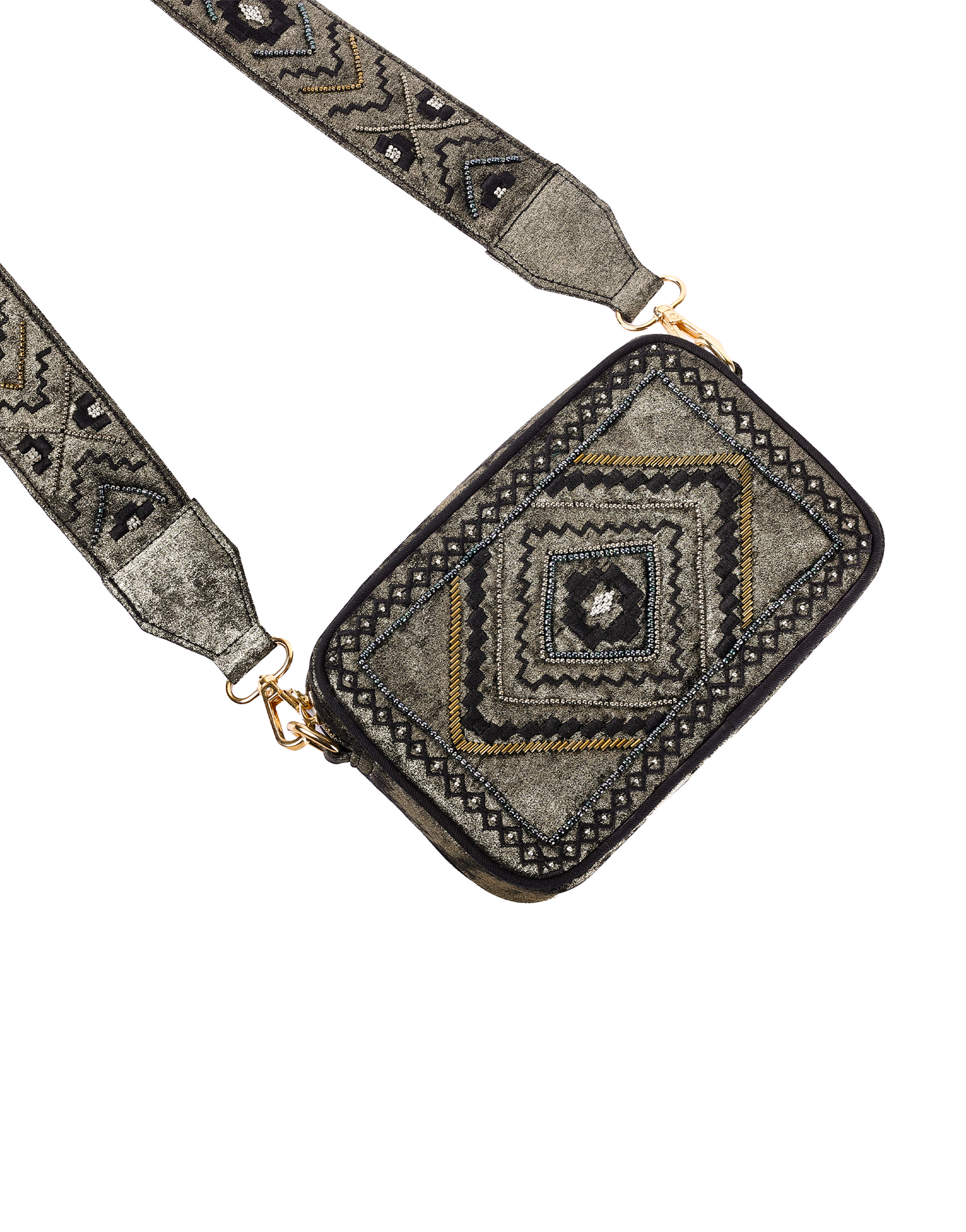 Metallic Aztec Weave bag