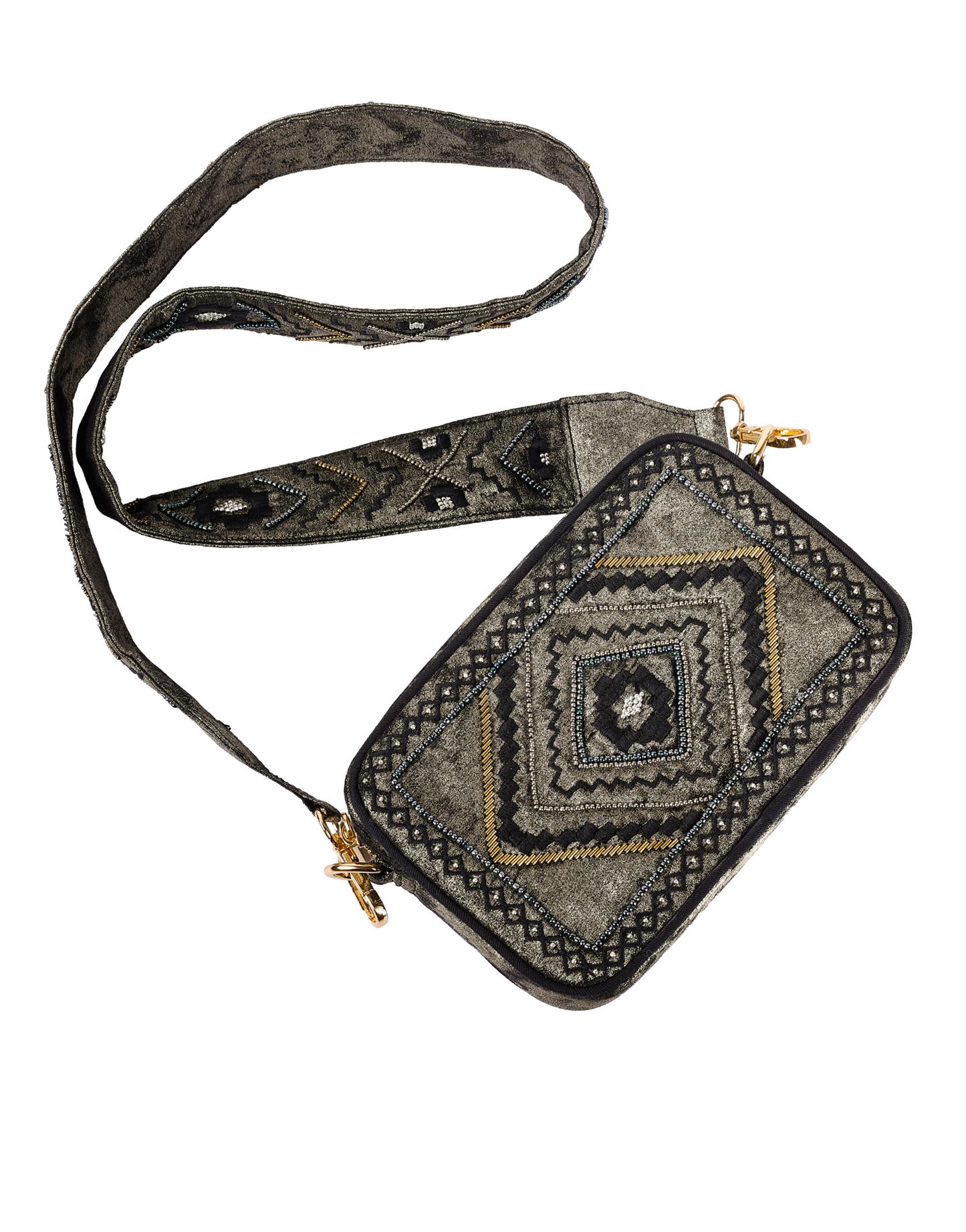 Metallic Aztec Weave bag