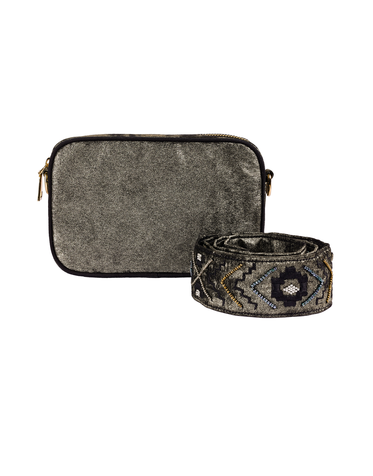 Metallic Aztec Weave bag