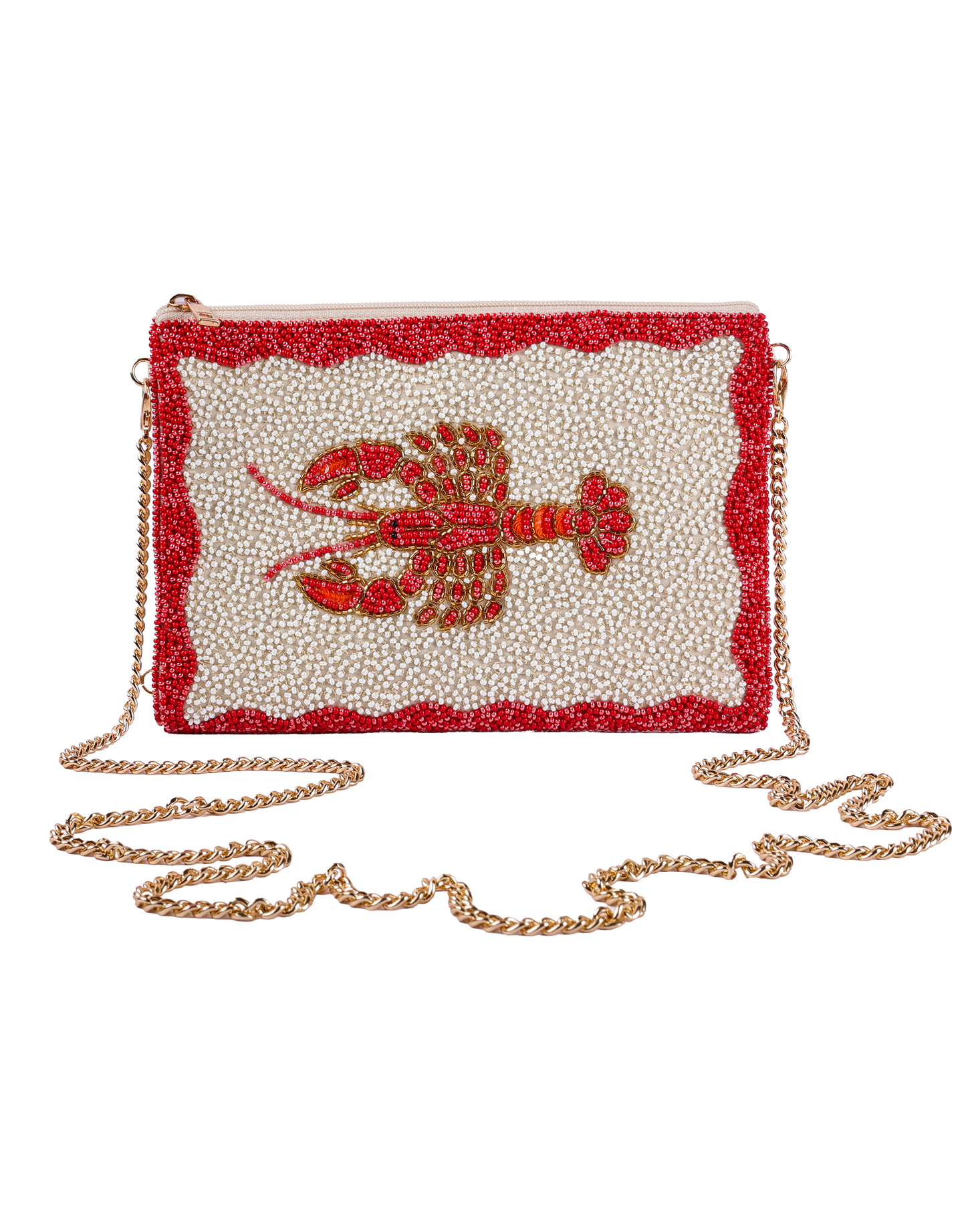 Tropical Beaded cross body bag