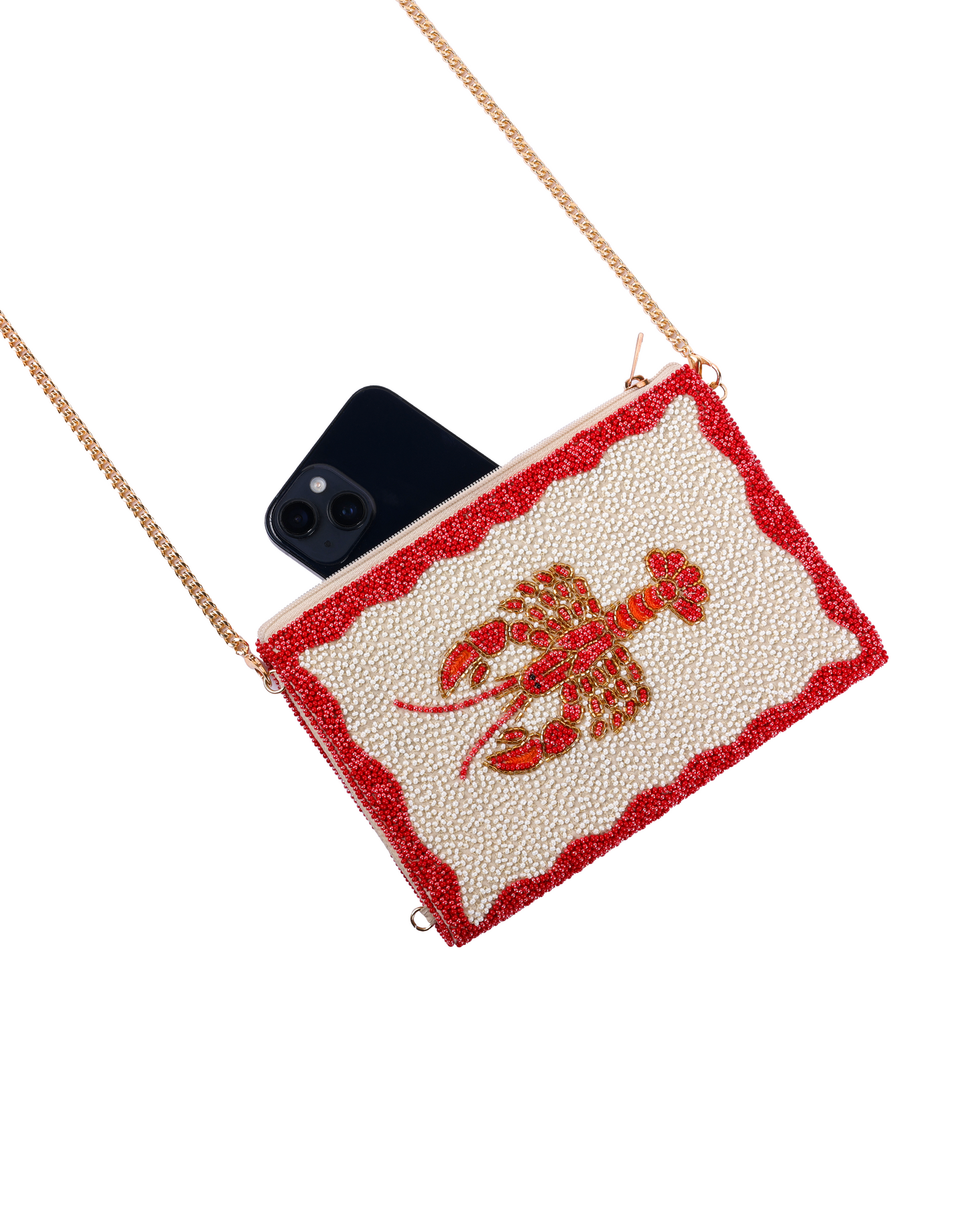 Tropical Beaded cross body bag