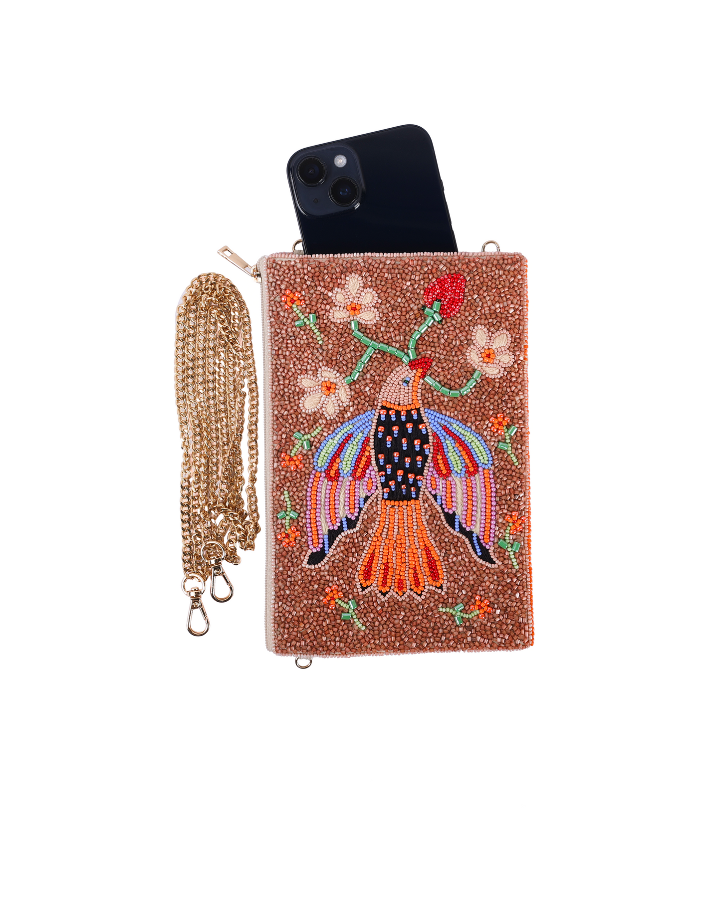 Wings of Peace Beaded cross body bag