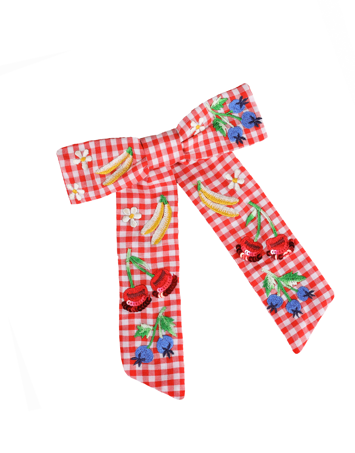 Cherry Gingham Bow