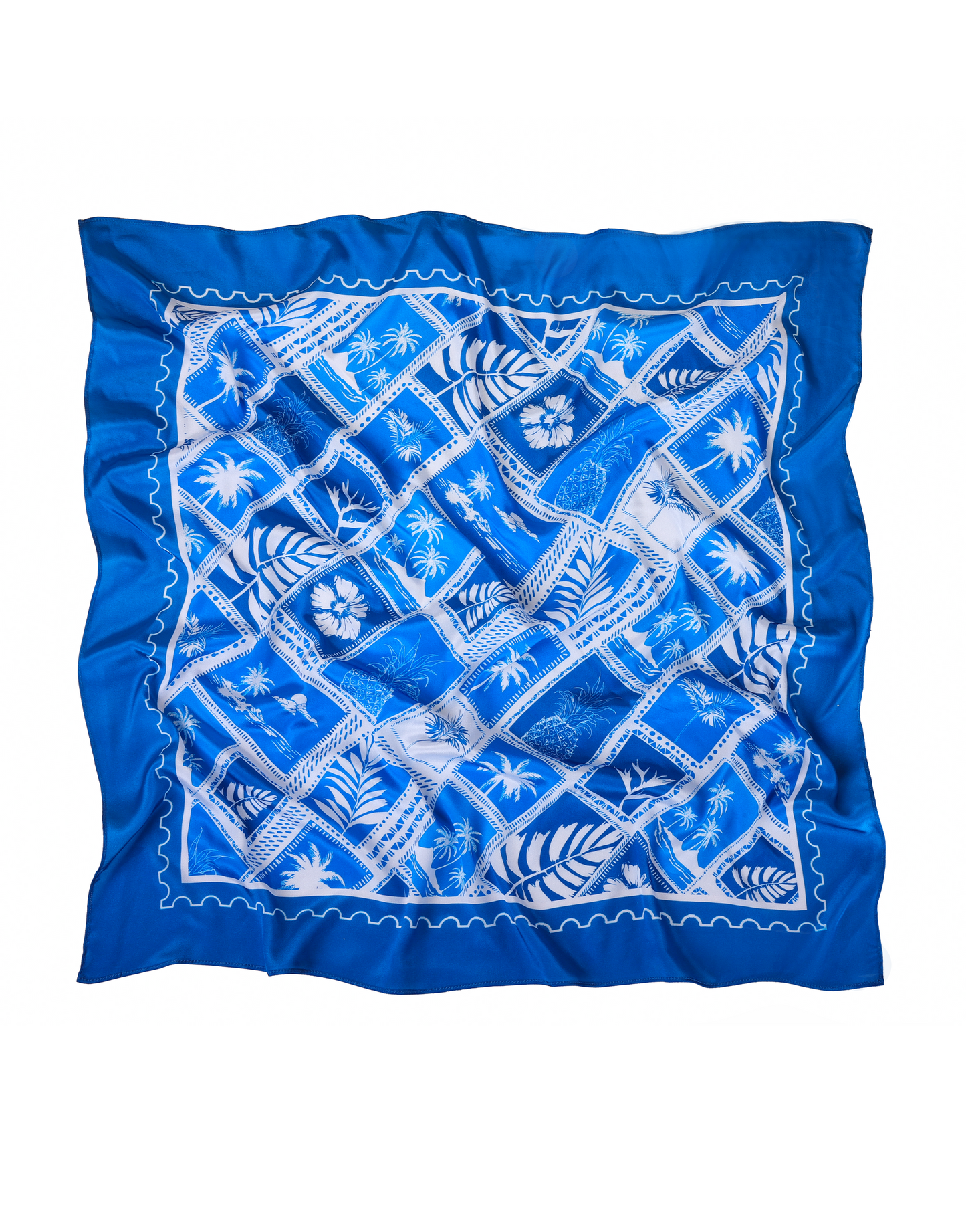 Azure Floral Scarf