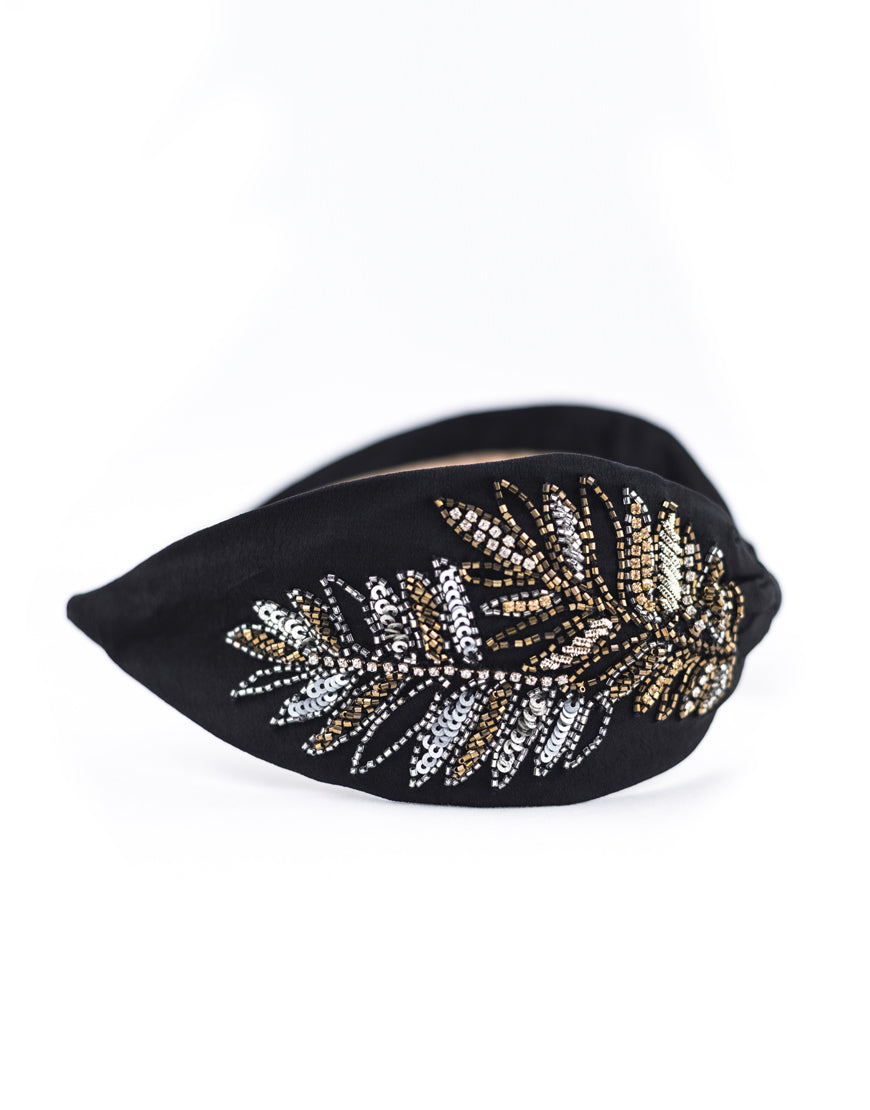 Metallic leaf Headband