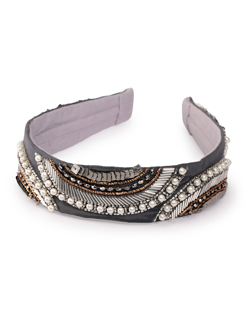 Grey Wave Headband