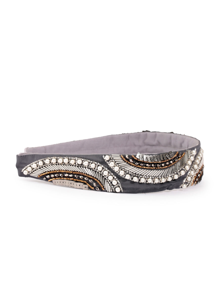 Grey Wave Headband