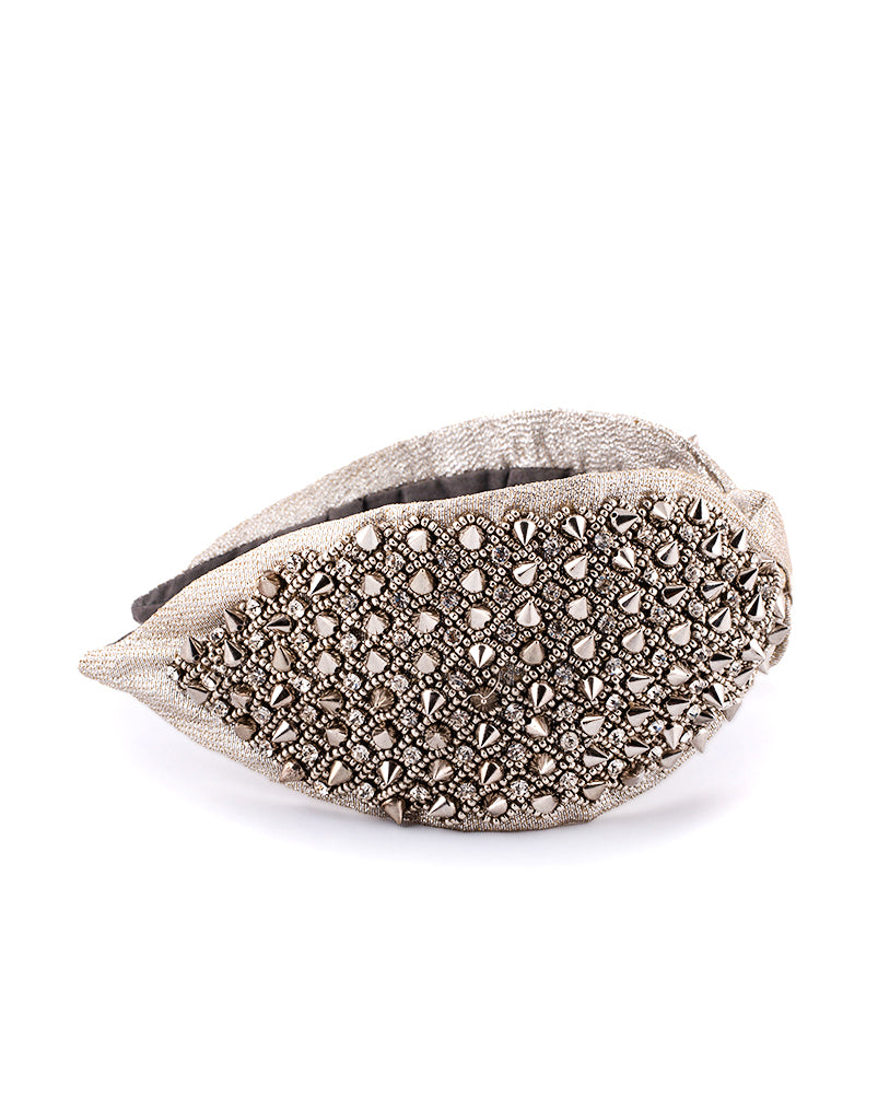 Silver Studded Headband