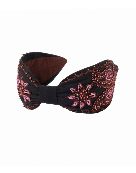 Pink Beaded Headband