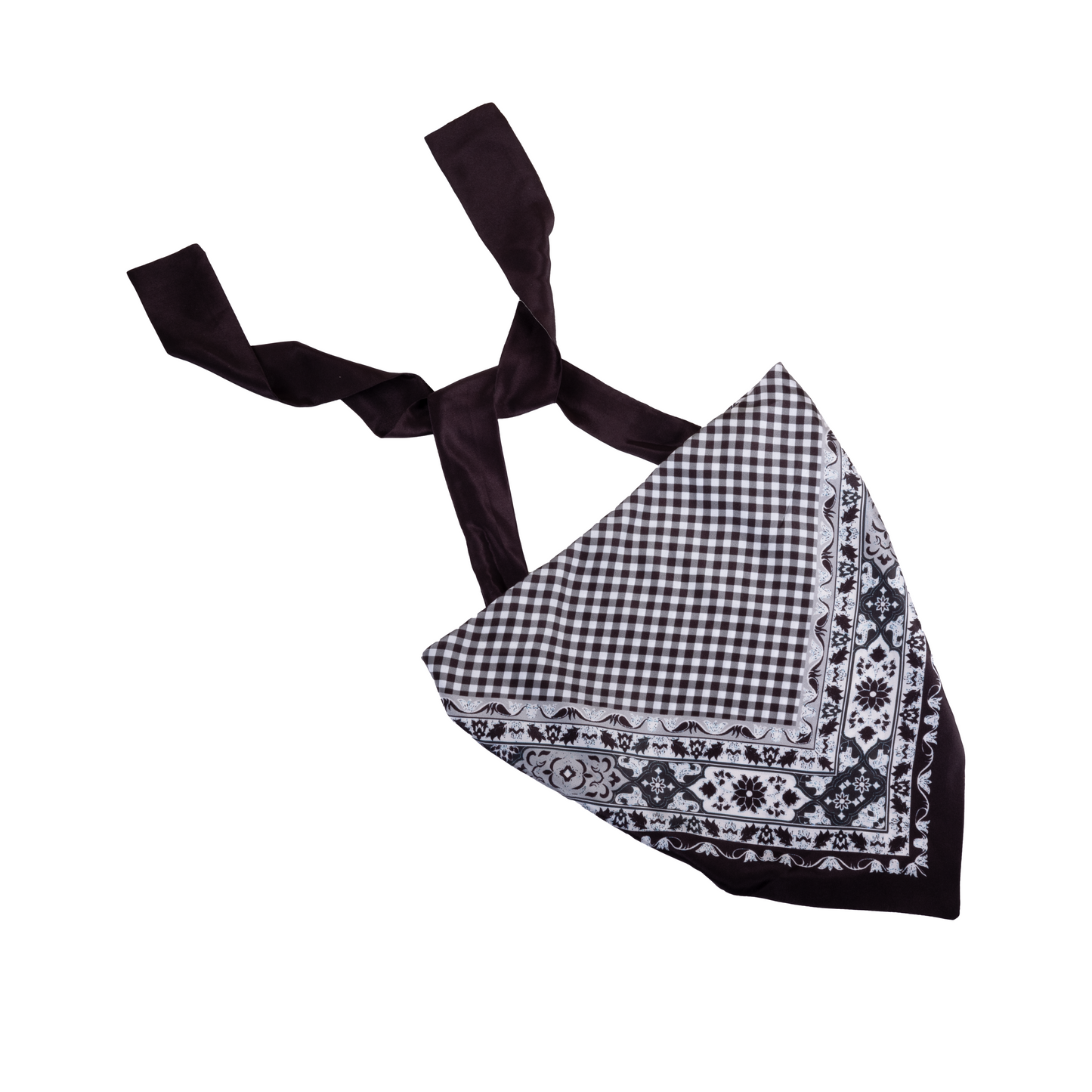 Black Check Scarf