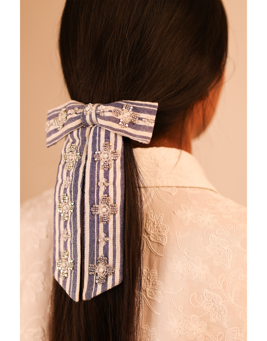 Preppy Striped Bow