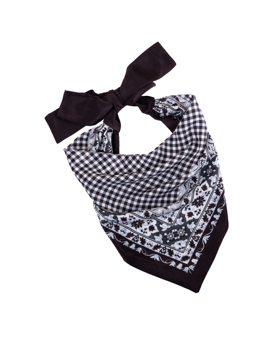 Black Check Scarf