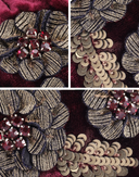 Plum Velvet Floral Headband