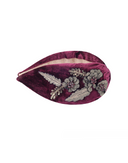 Plum Velvet Floral Headband