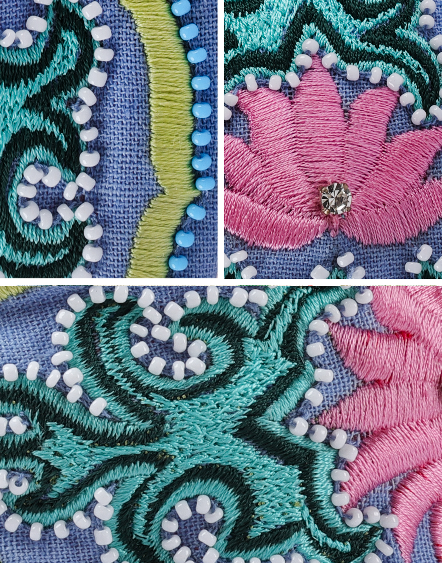 Floral Embroidered Headband
