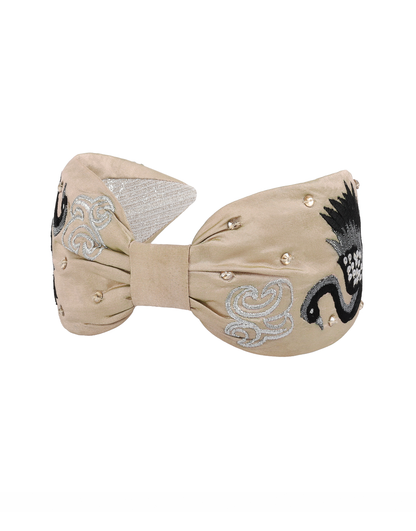 Black Swan Embroidered Headband
