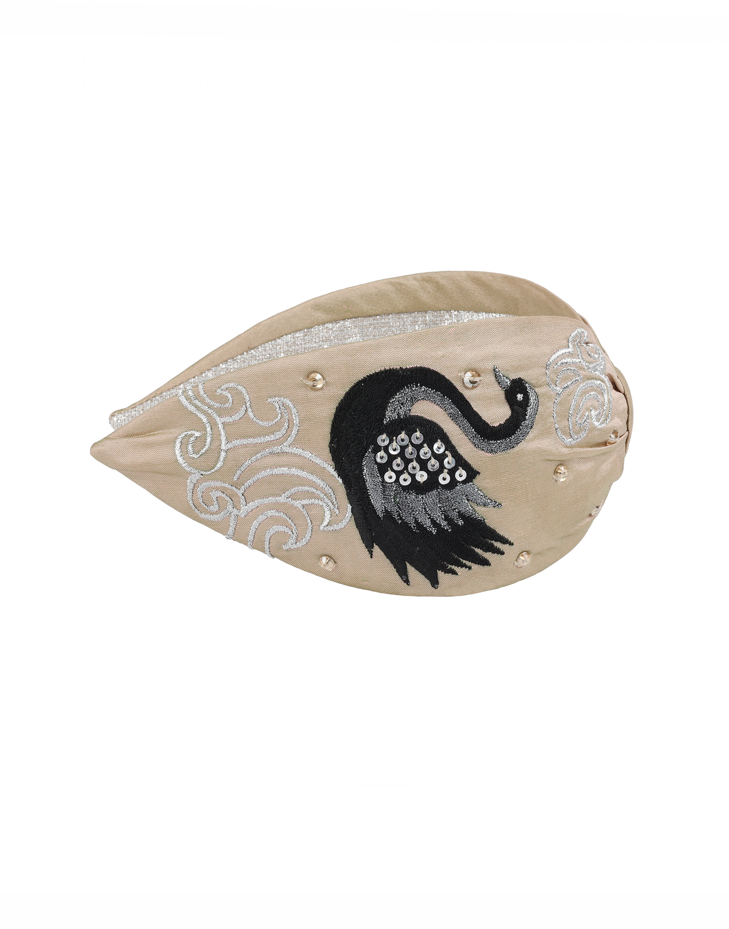 Black Swan Embroidered Headband
