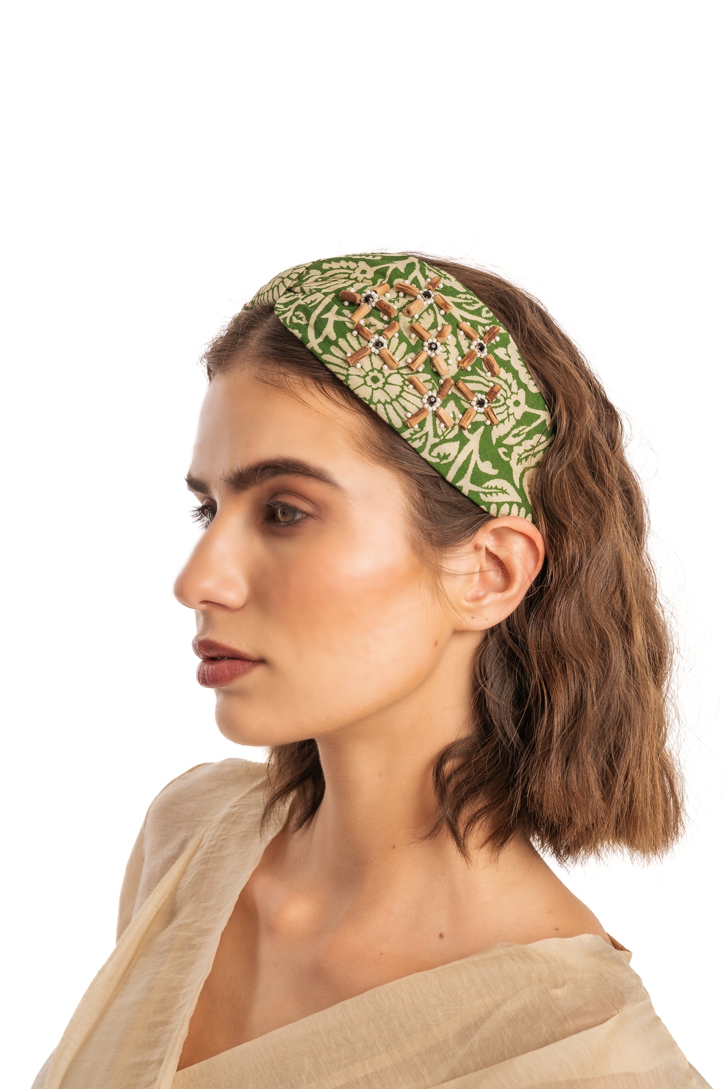 Green Batik Headband