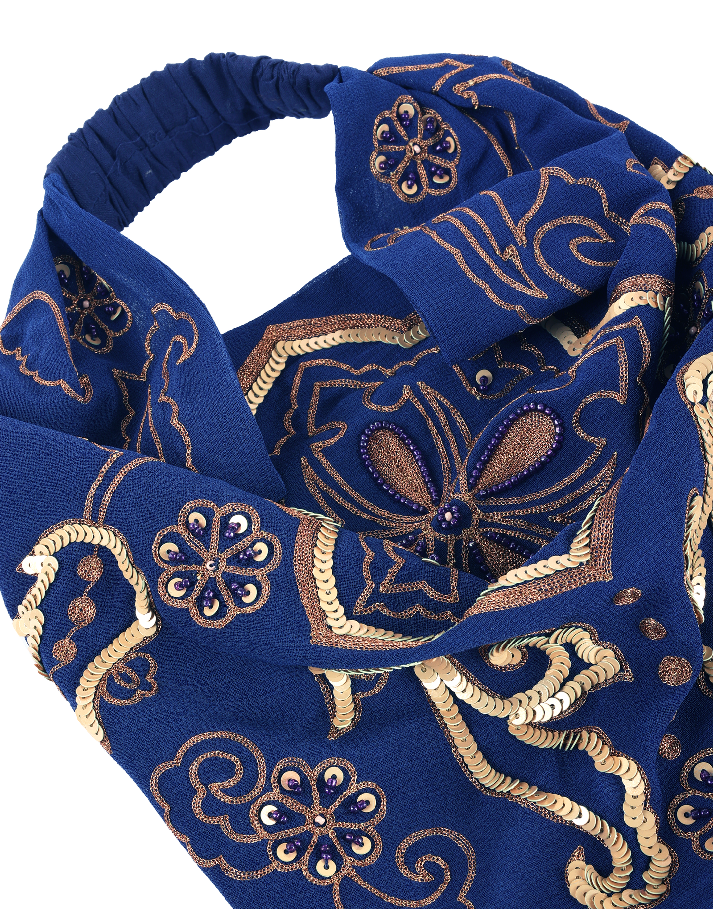 Navy Hair Scarf