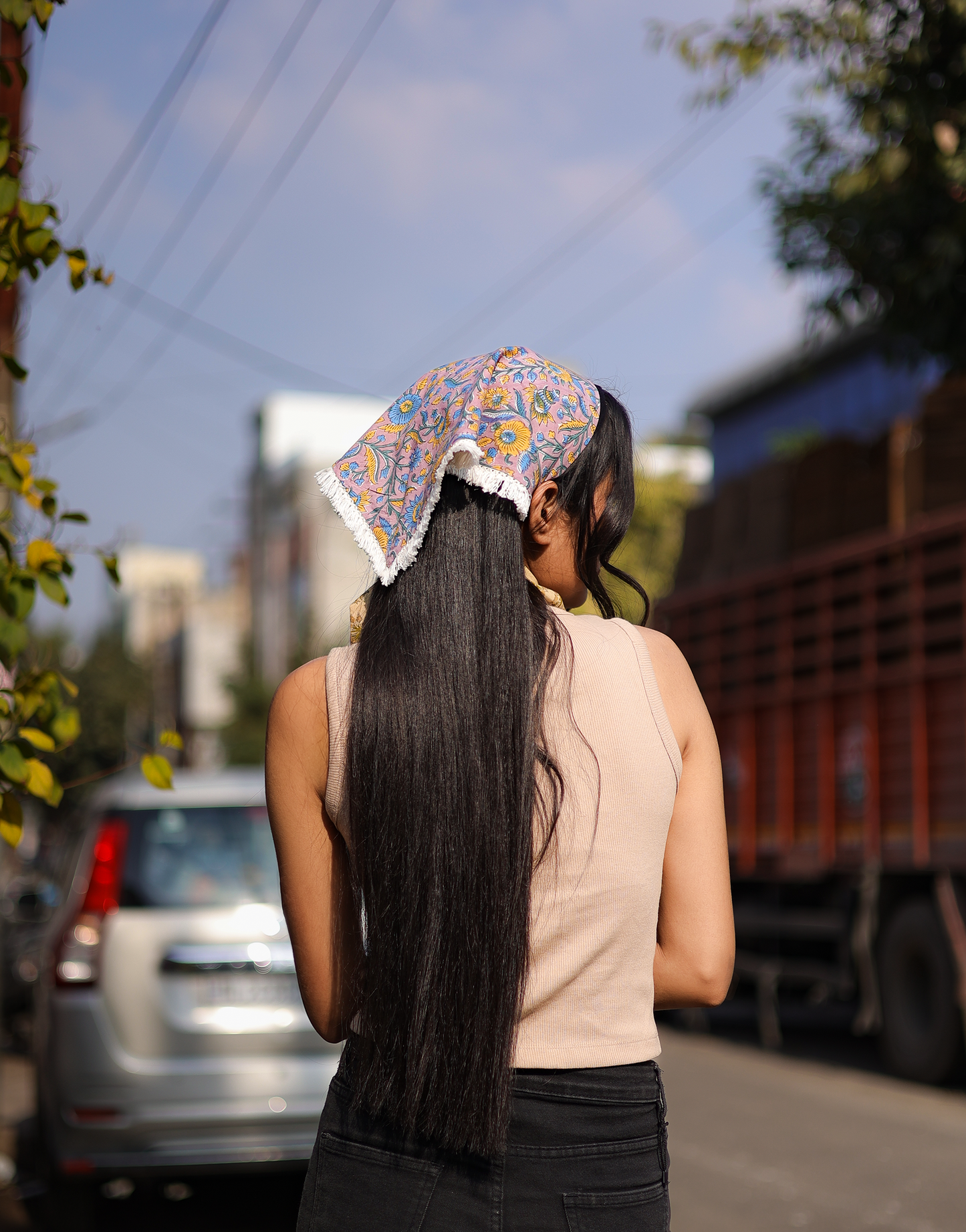 Floral Hair Scarf