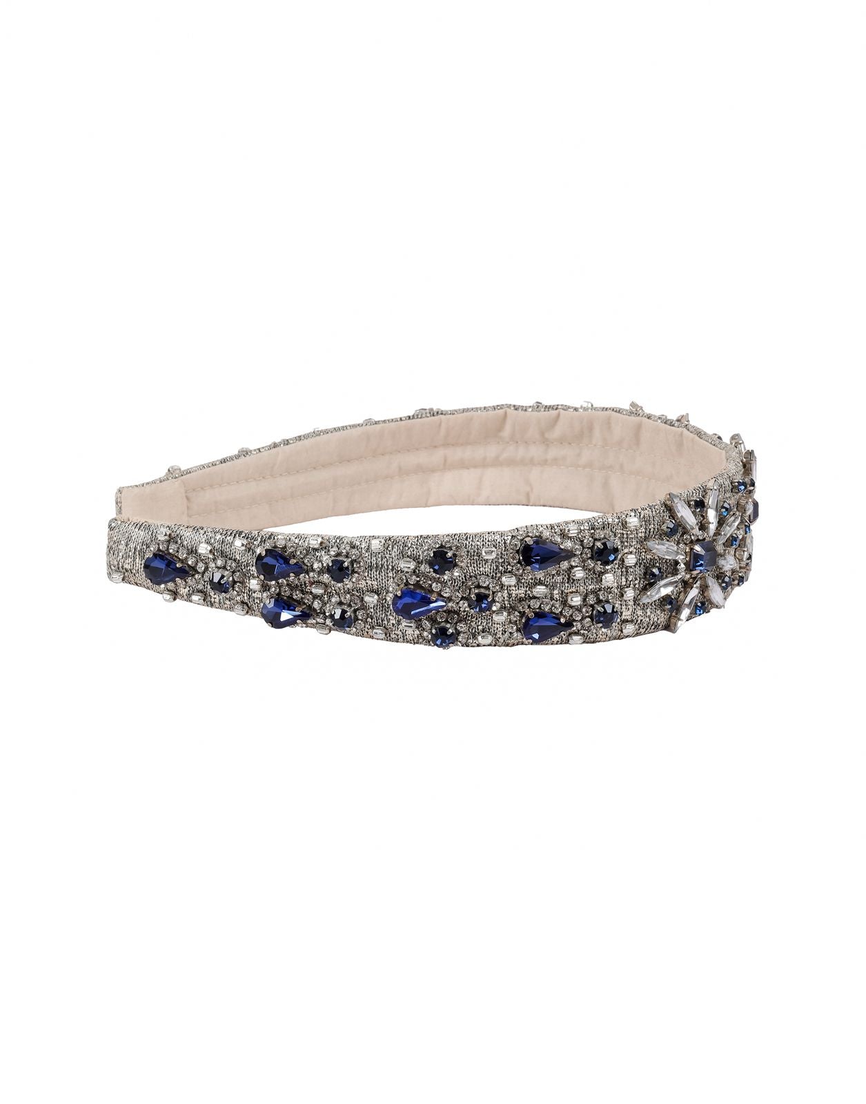 Sapphire Beaded Headband