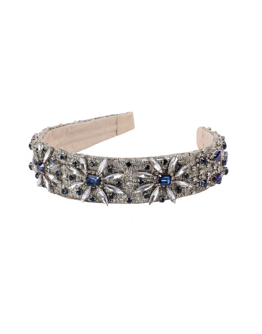Sapphire Beaded Headband