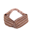 Dusty Rose Ribbed Turban