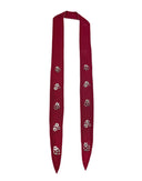 Maroon Blossom Skinny Scarf
