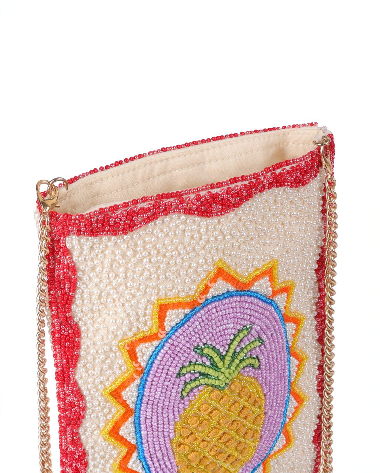 Pineapple Beaded cross body bag