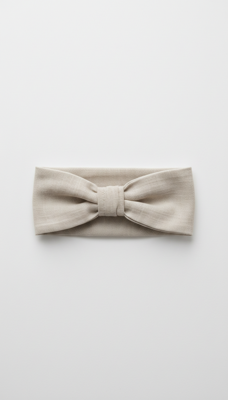 Soft Wheat linen hand-sewn headband