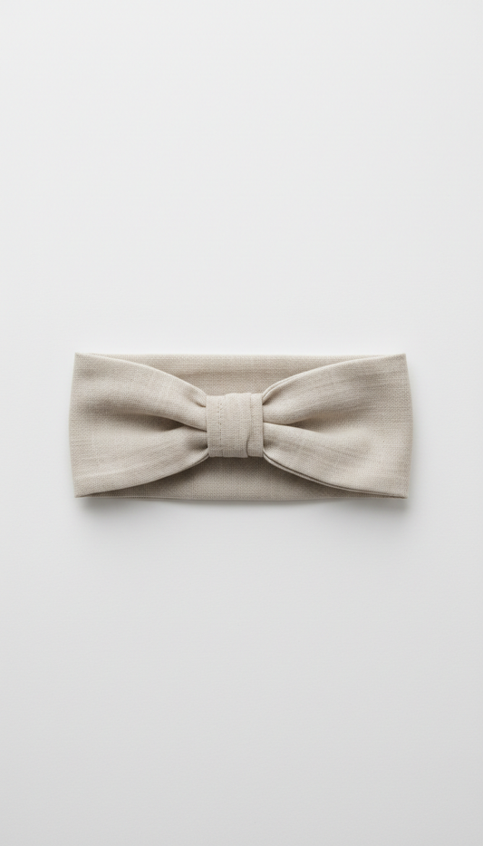Soft Wheat linen hand-sewn headband