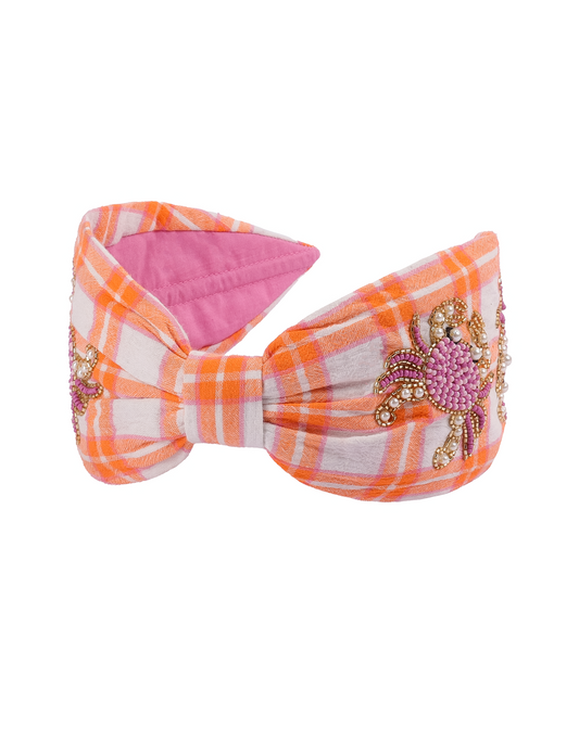Plaid Crab Headband