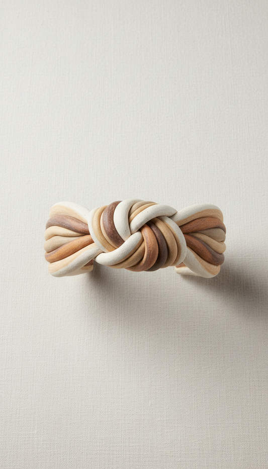 Handmade Clay twisted knot headband