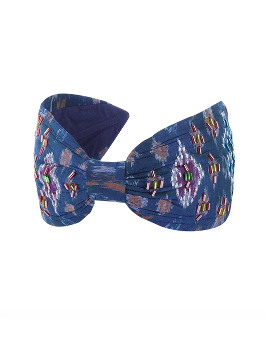 Blue Ikat Headband