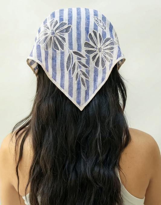 Blue Meadow Headscarf